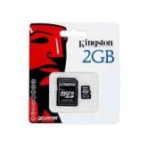 Cartão De Memória 2gb Micro Sd + Adaptador Kingston Original